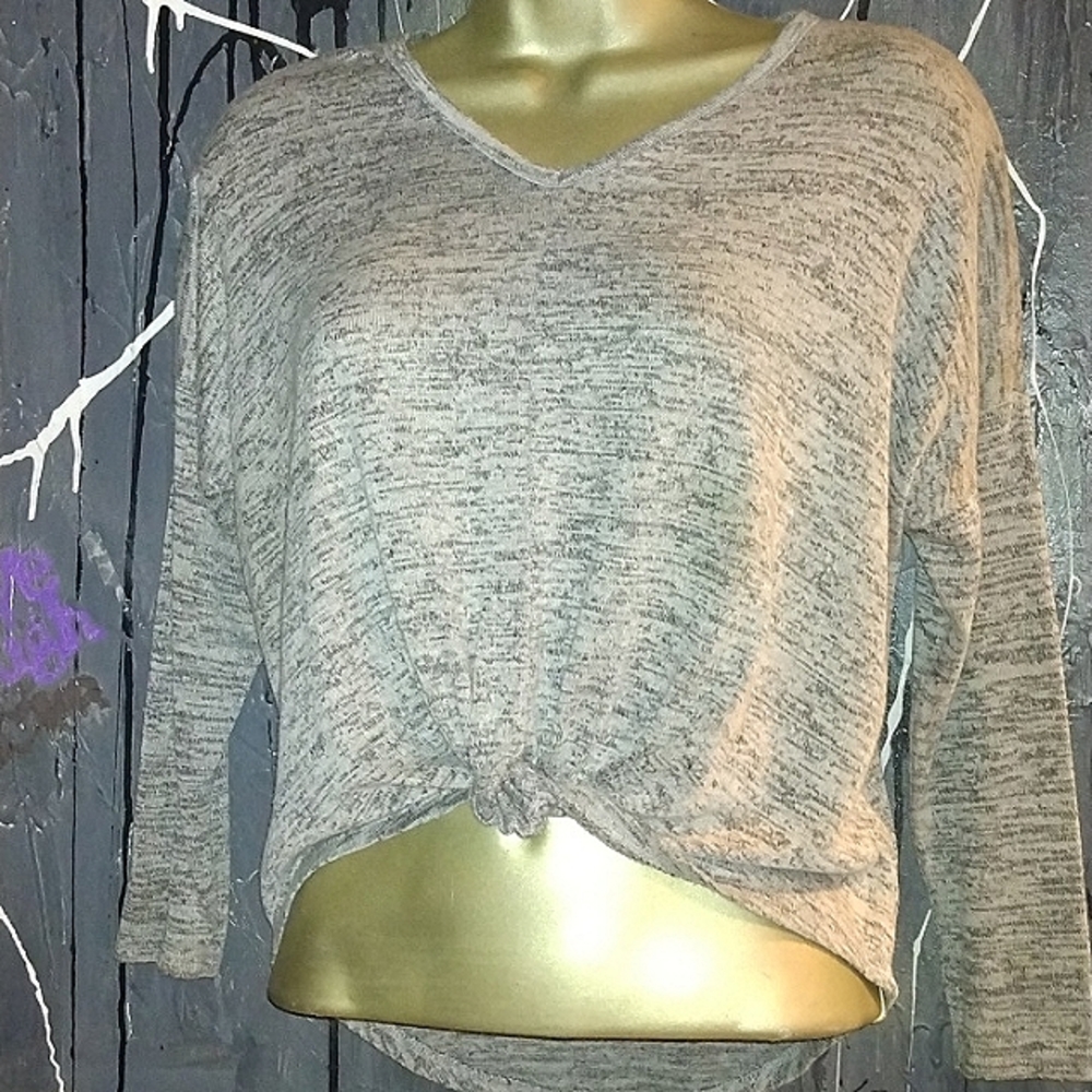 Long Sleeve Tie Down Blouse